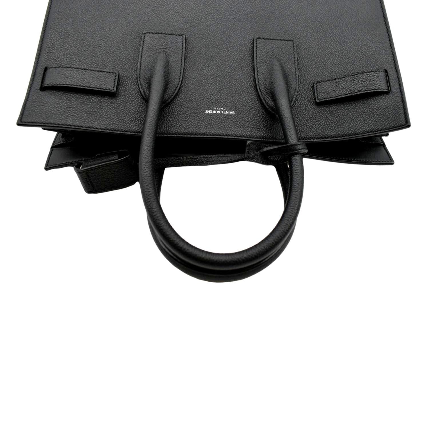 YVES SAINT LAURENT Sac de Jour Leather Satchel Shoulder Bag Black