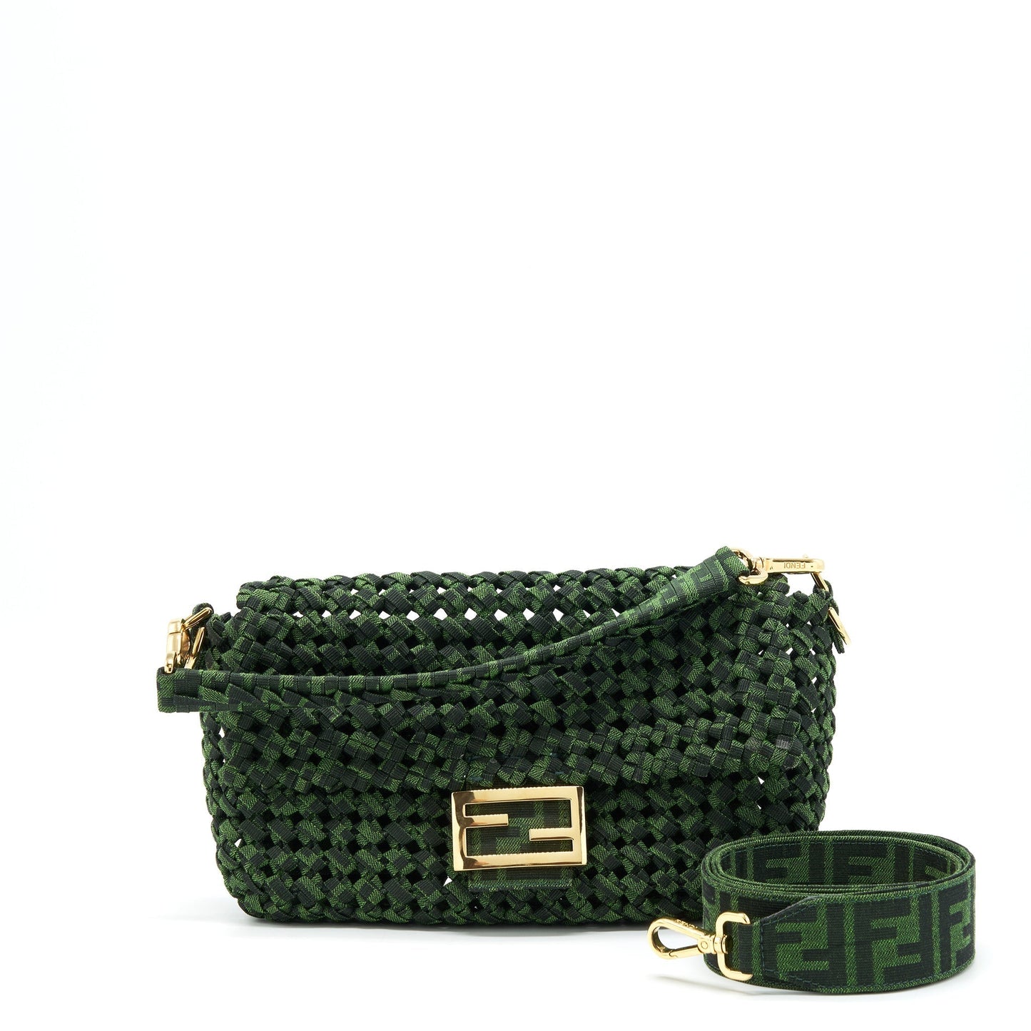 Fendi Baguette Limited edition Tweed Green