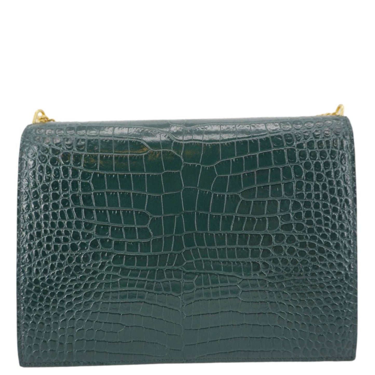 YVES SAINT LAURENT Cassandra Embossed Leather Shoulder Bag Green