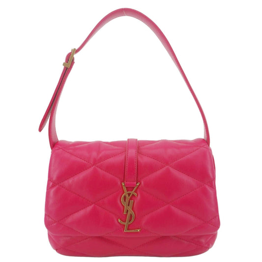 YVES SAINT LAURENT LE 57 Quilted Leather Hobo Bag Pink