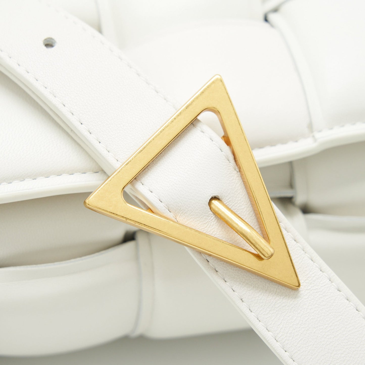 Bottega Veneta Padded Cassette Purse Lambskin Chalk
