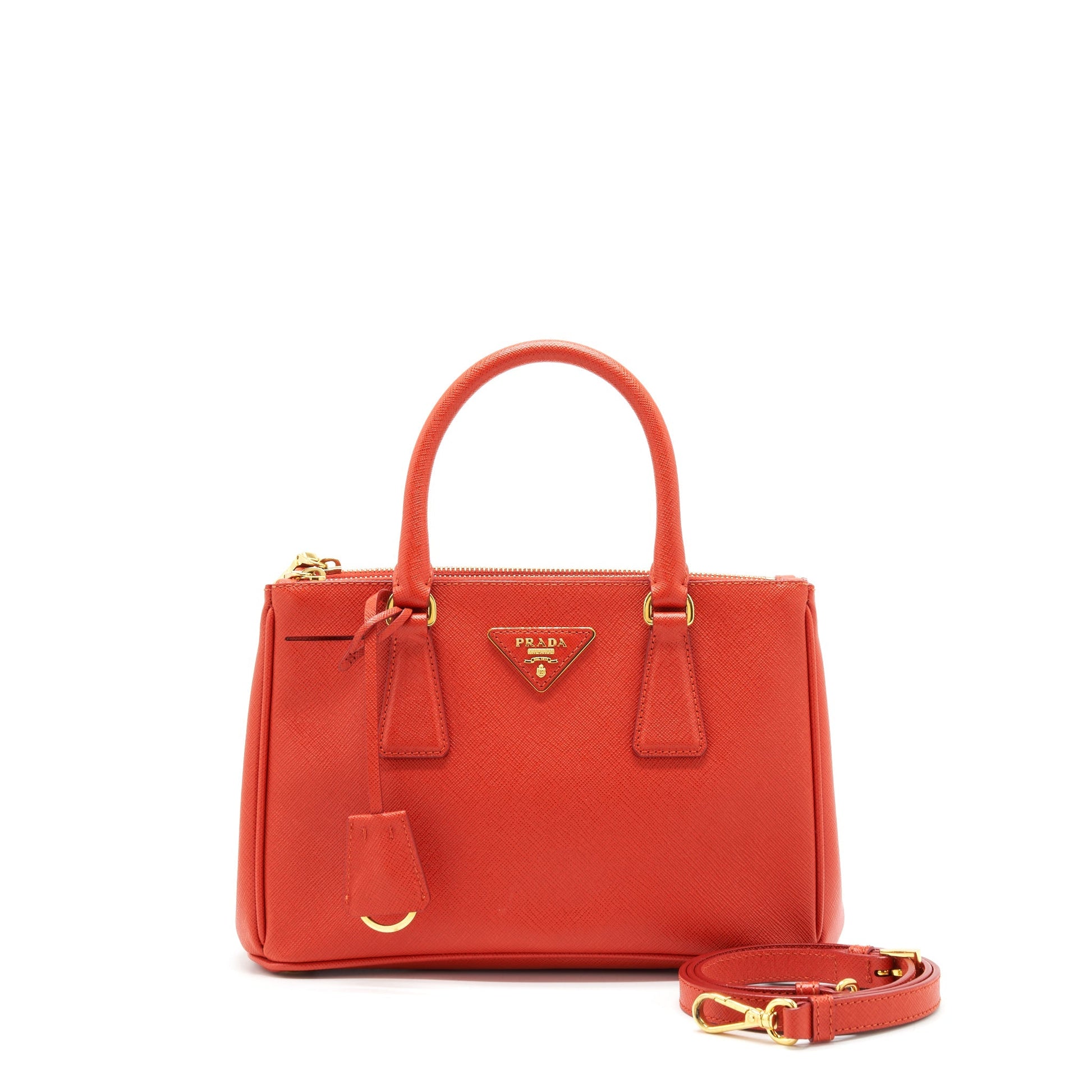 Prada top Handle /Crossbody Tote Purse Saffiano Red