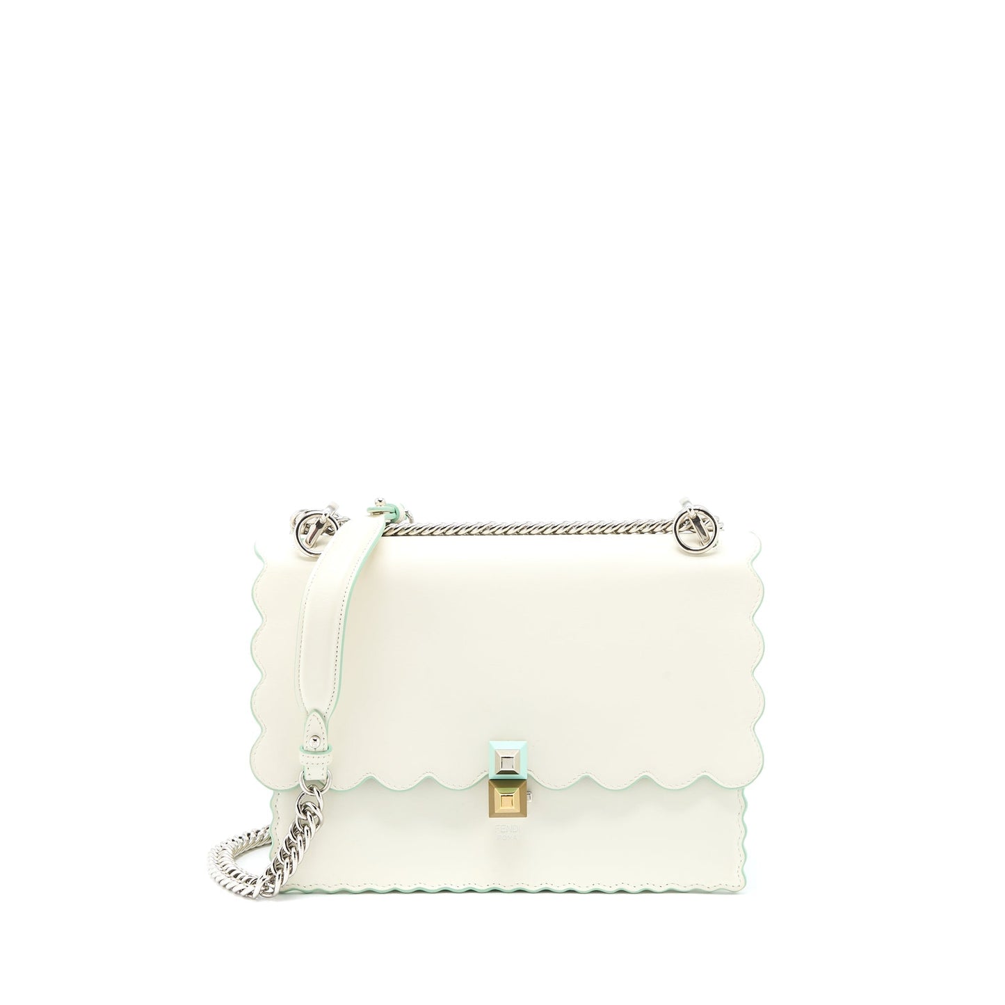 Fendi Kan I Purse Calfskin White