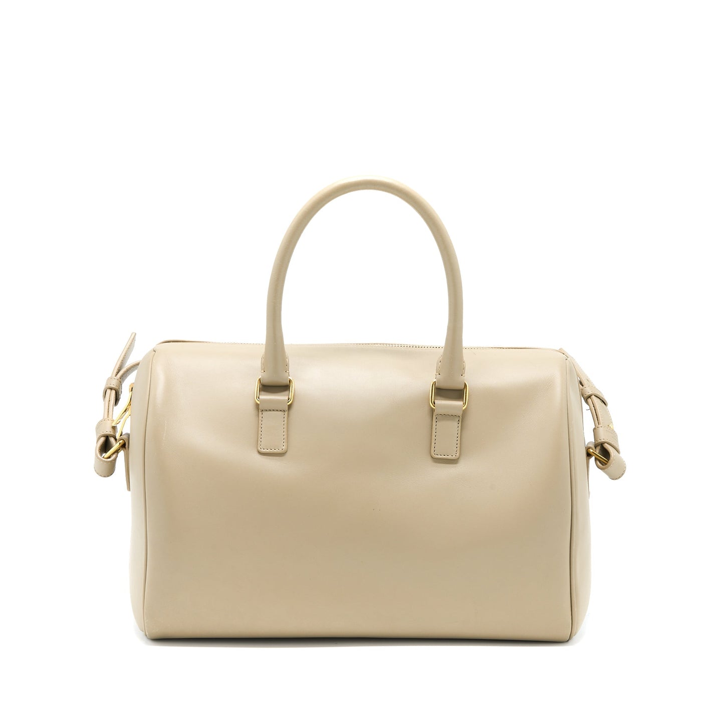 Saint Laurent Duffle Purse Calfskin Light Grey