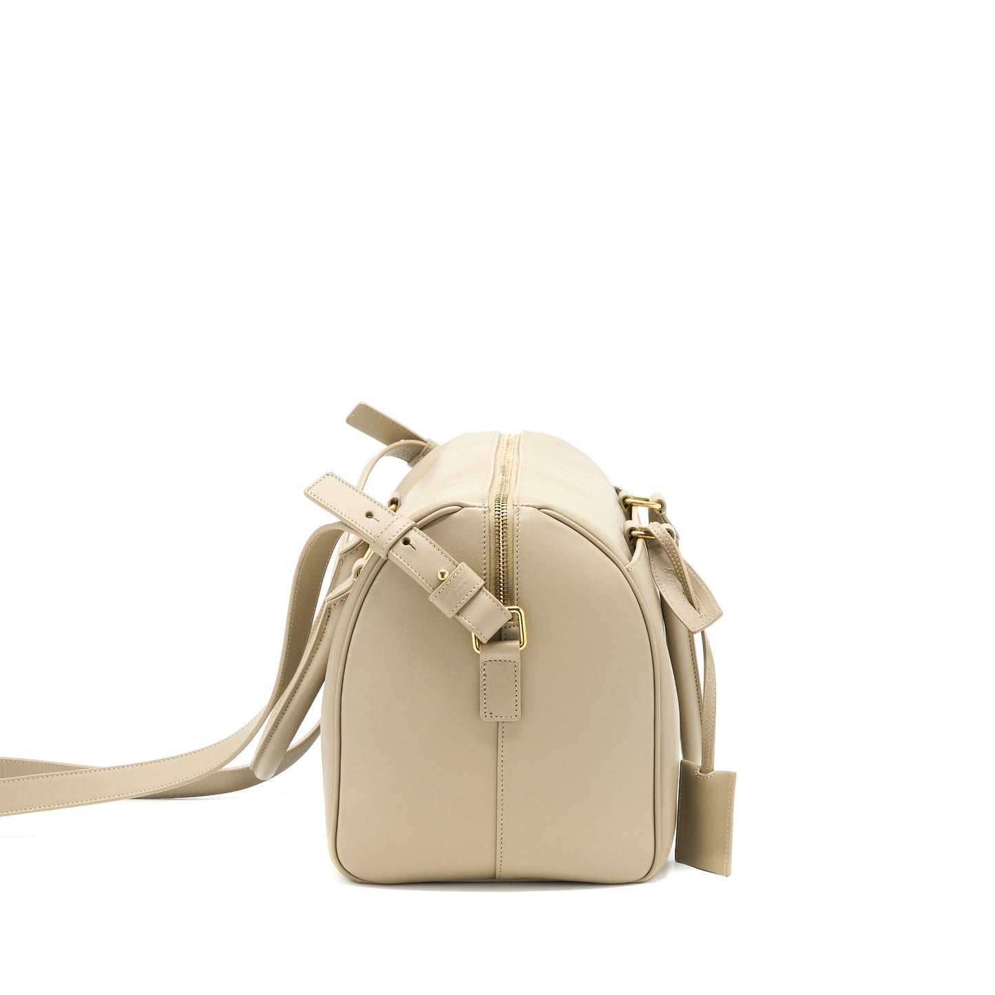 Saint Laurent Duffle Purse Calfskin Light Grey
