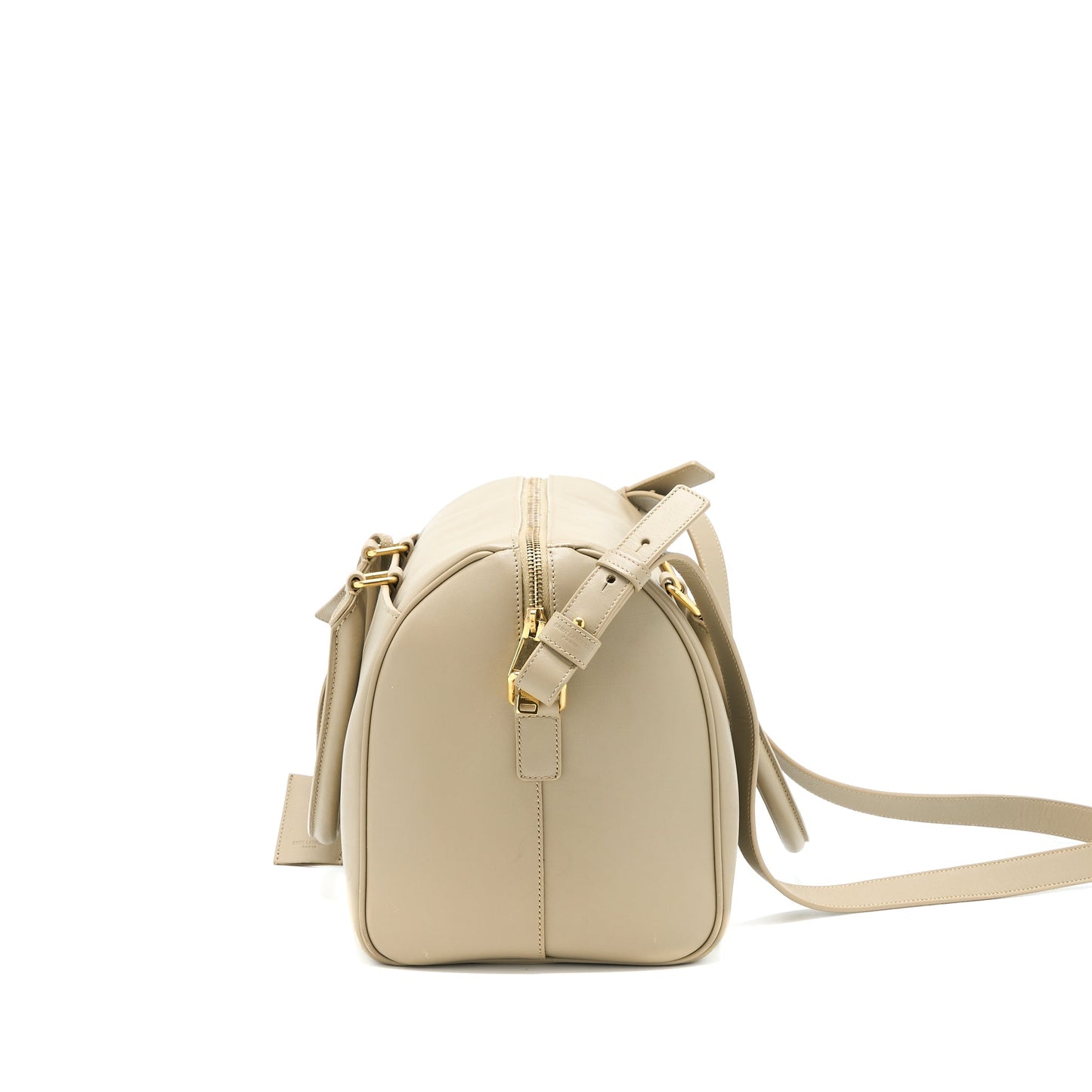 Saint Laurent Duffle Purse Calfskin Light Grey