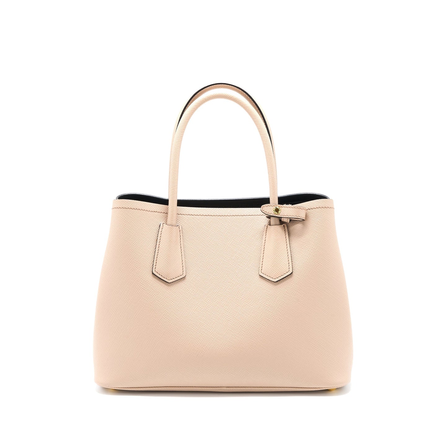 Prada Saffiano Cuir Tote Purse Calfskin Cammeo/Nero