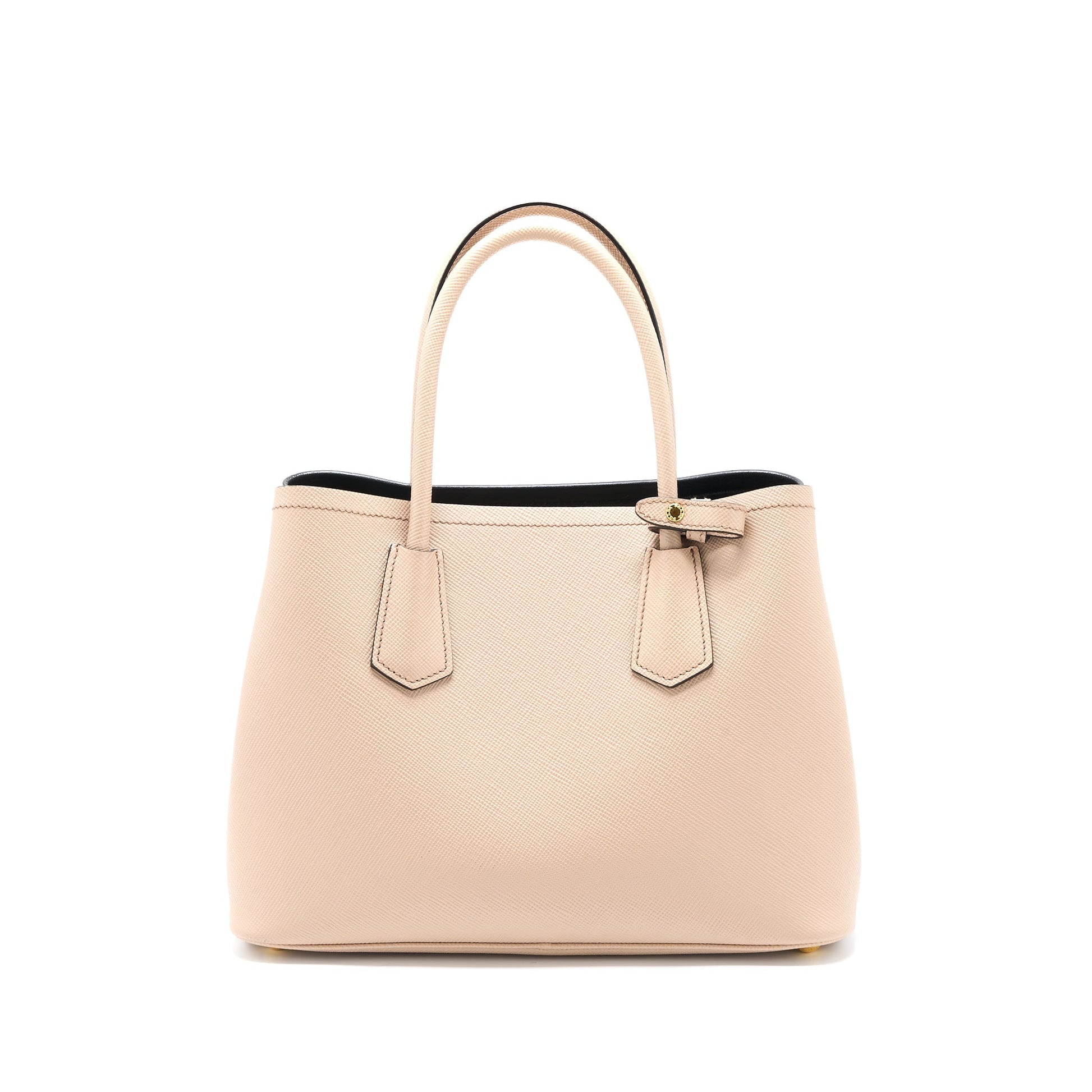 Prada Saffiano Cuir Tote Purse Calfskin Cammeo/Nero