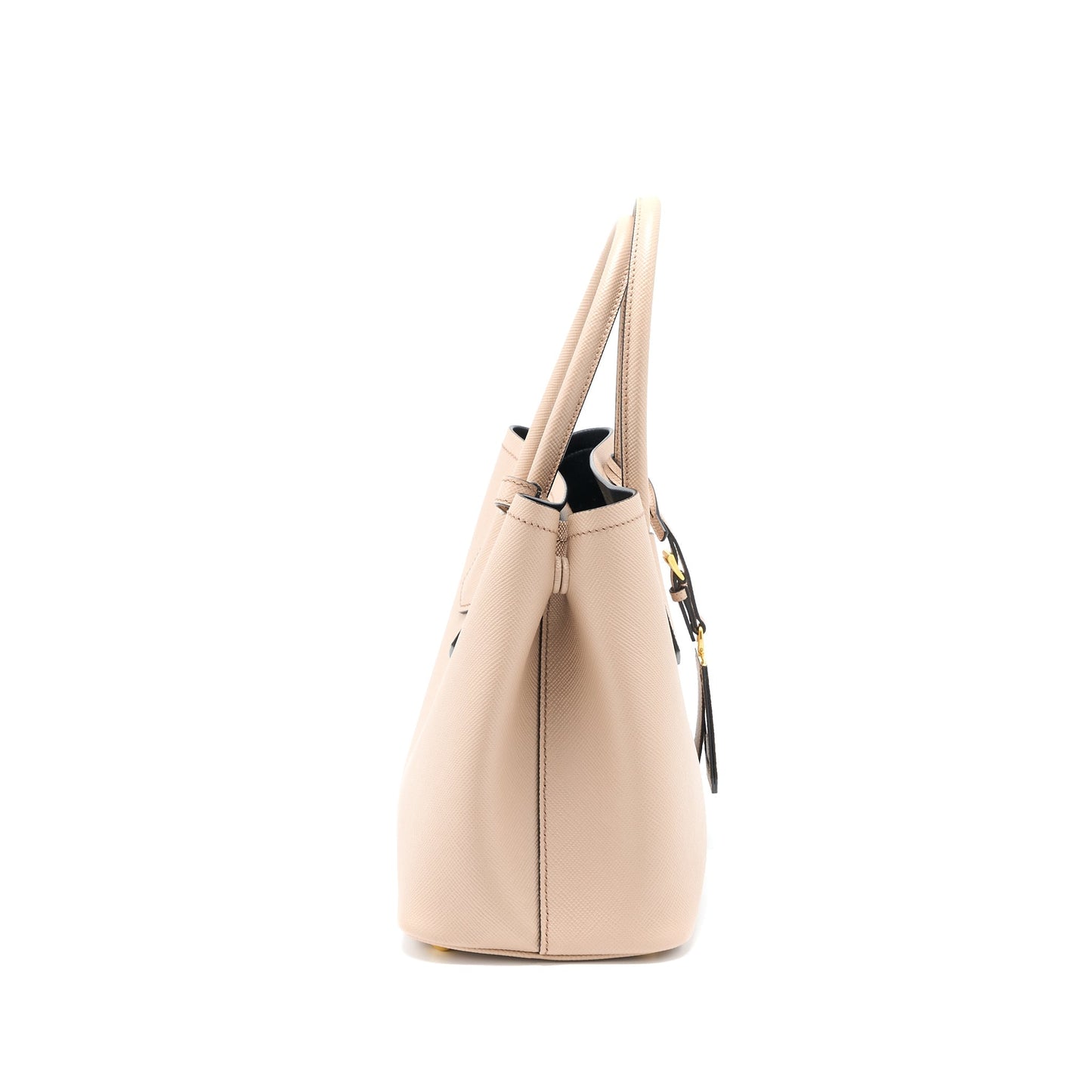 Prada Saffiano Cuir Tote Purse Calfskin Cammeo/Nero