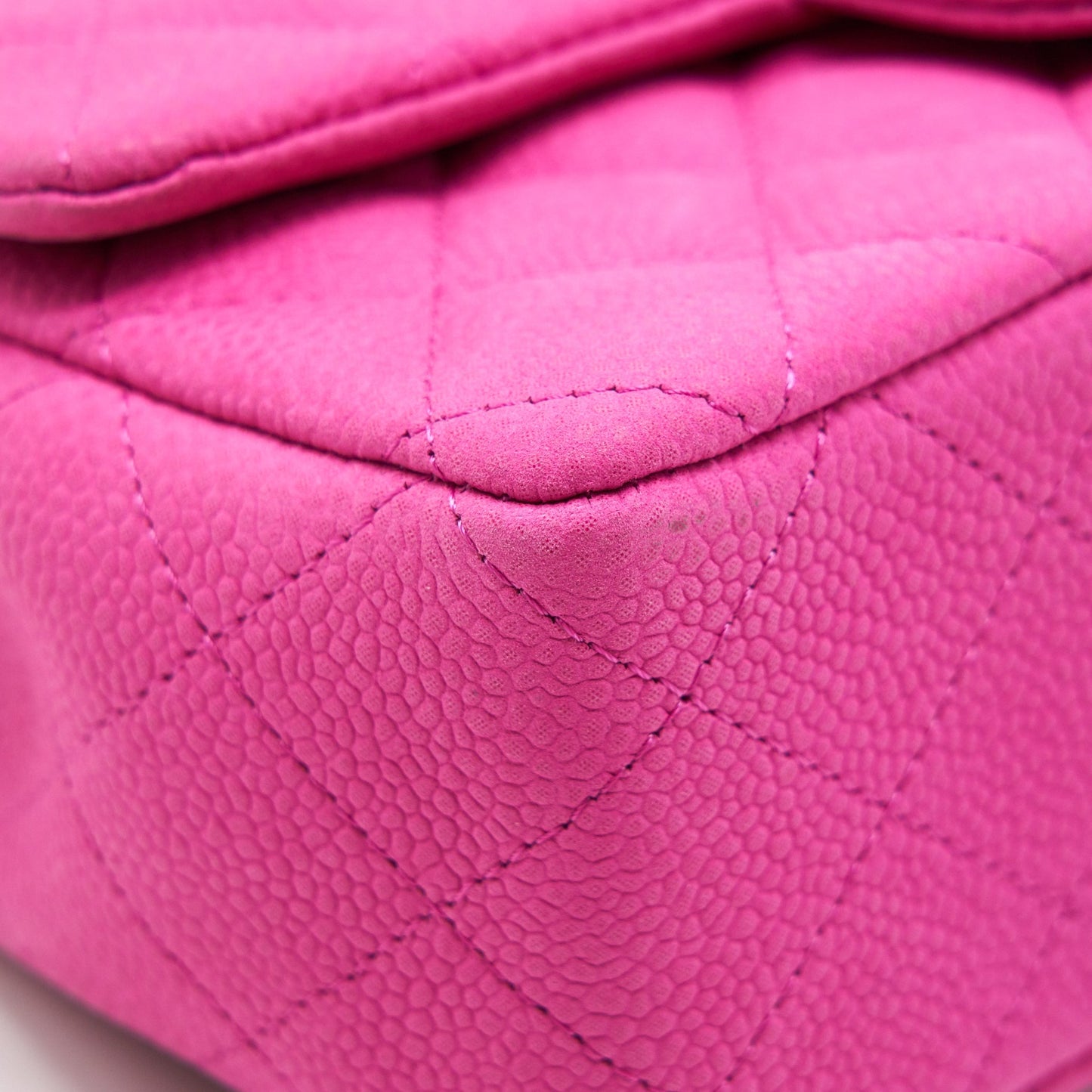 Chanel Mini Rectangular Flap Bag Grained Calfskin Pink
