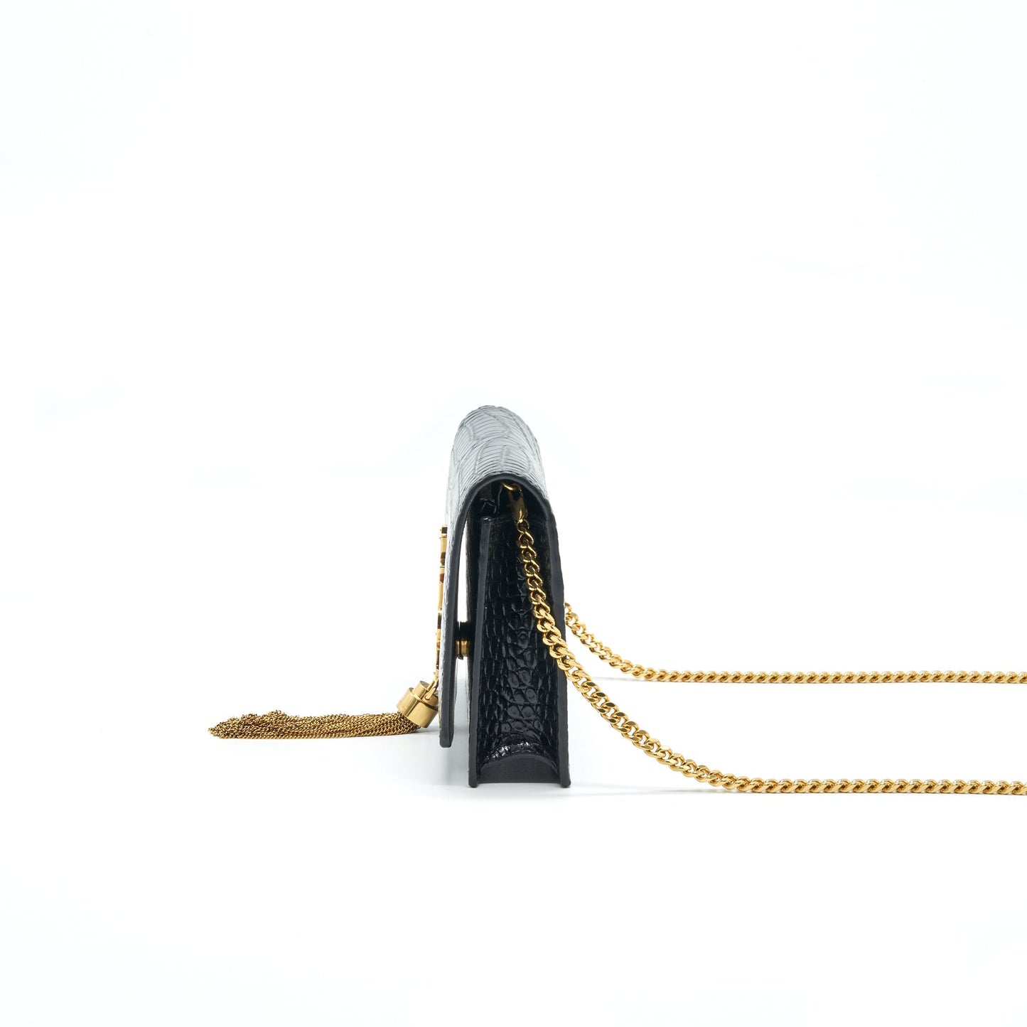 Saint Laurent / Kate Small Chain Wallet with Tassel Black