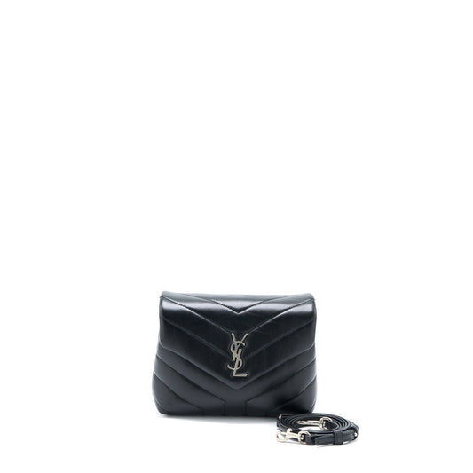 Saint Laurent LouLou Toy Strap Purse Calfskin Black