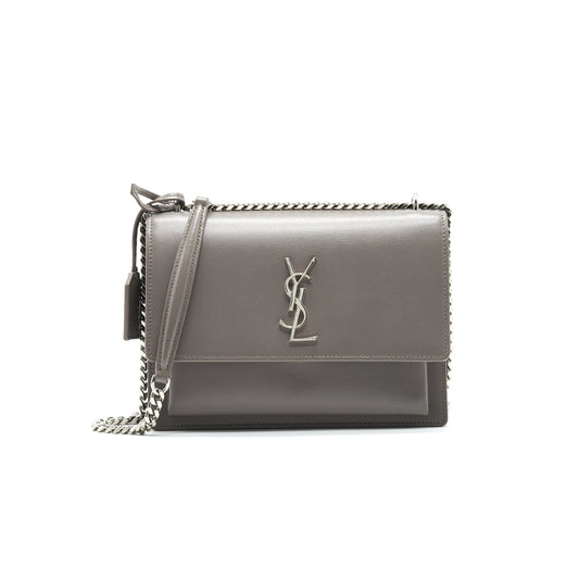 Saint Laurent Sunset Purse Grey