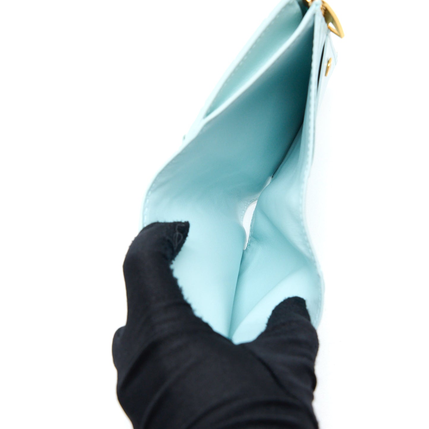 Bottega Veneta Bi-Fold Zip Wallet Lambskin Light Blue