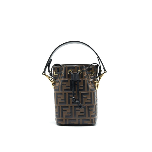 Fendi Mon Tresor Mini Bucket Purse Brown