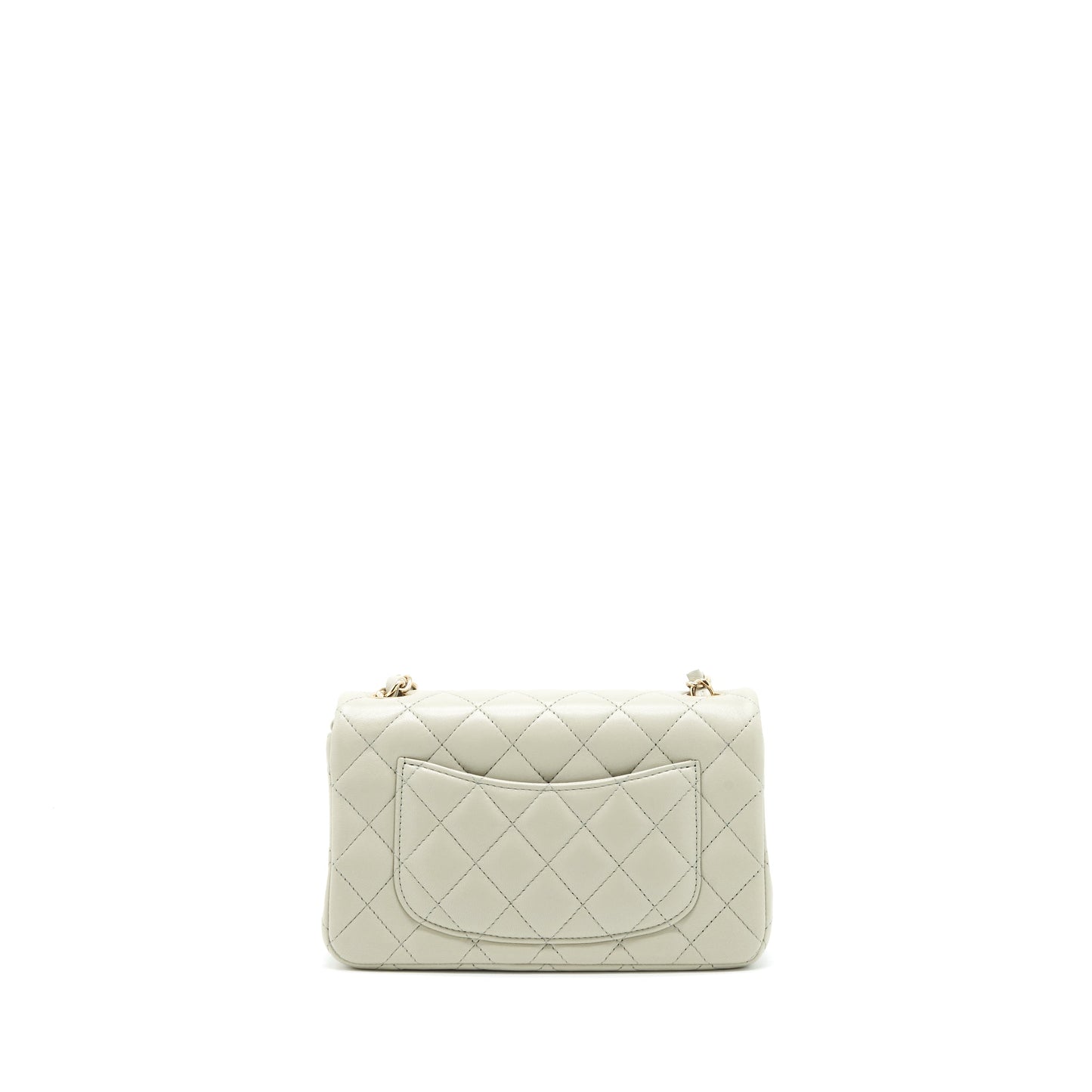 Chanel mini rectangular flap Bag Lambskin Light Grey L