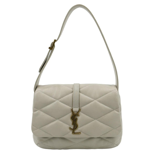 YVES SAINT LAURENT LE 57 Quilted Lambskin Leather Hobo Bag Antique
