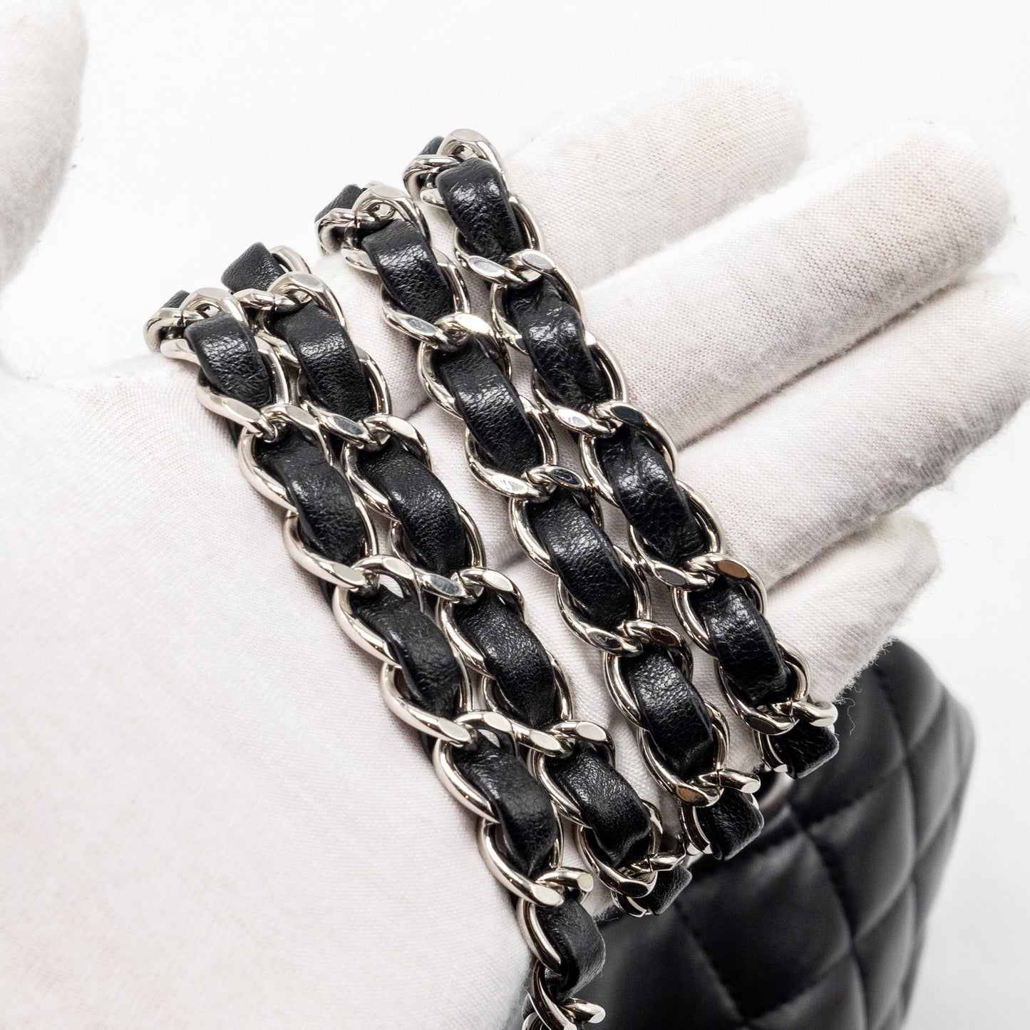 Chanel Mini Rectangular flap bag lambskin black