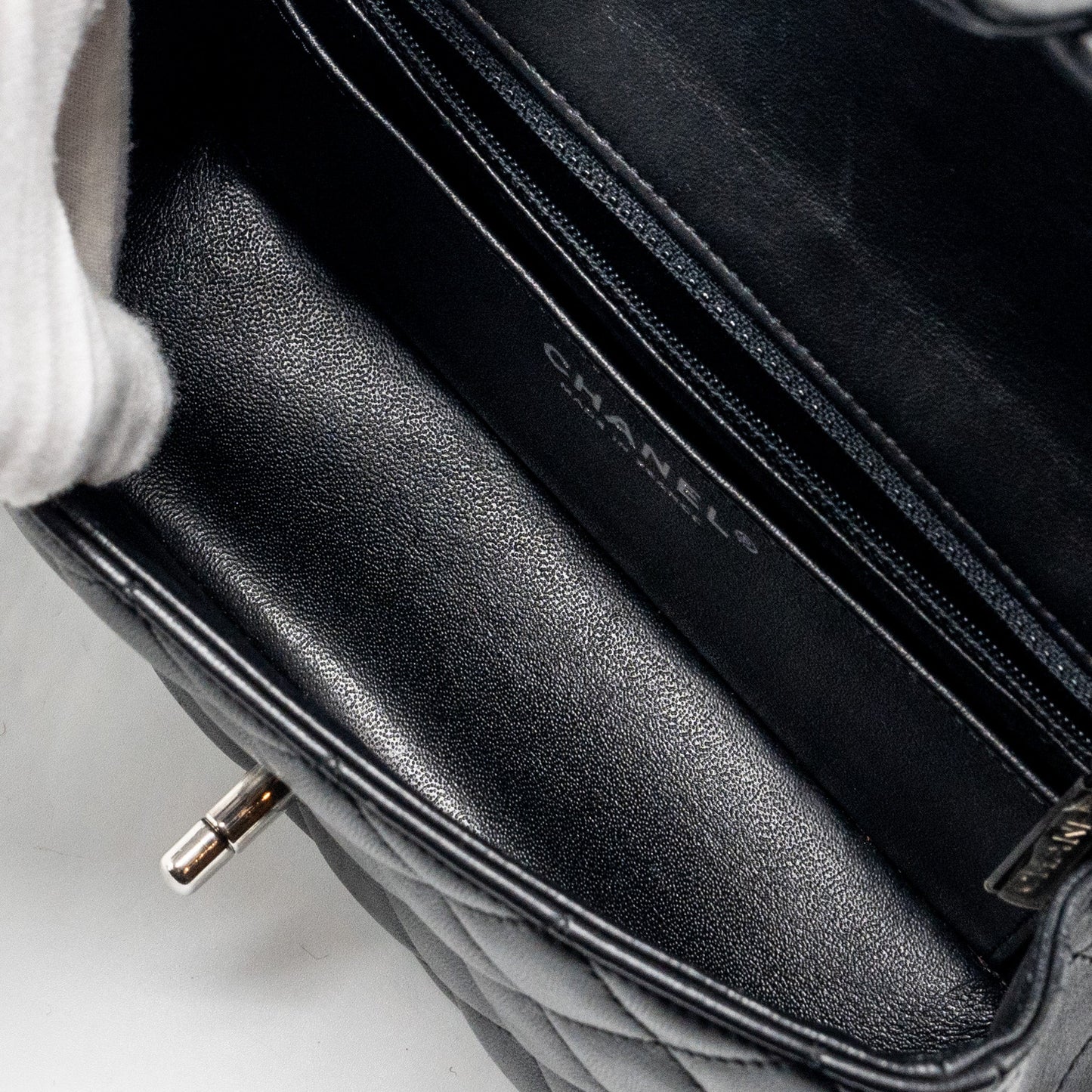 Chanel Mini Rectangular flap bag lambskin black