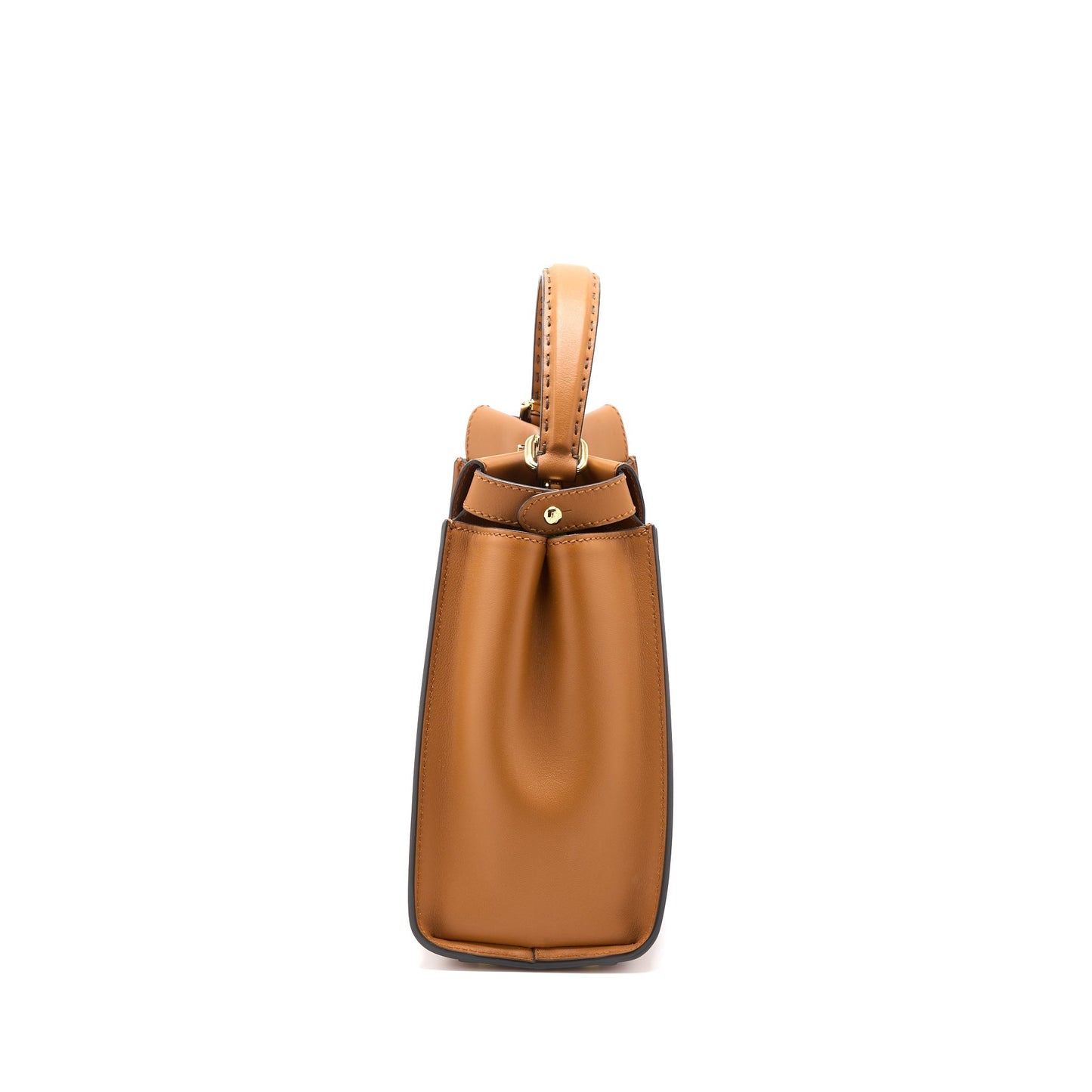 Fendi Medium Peekaboo Purse Calfskin Caramel