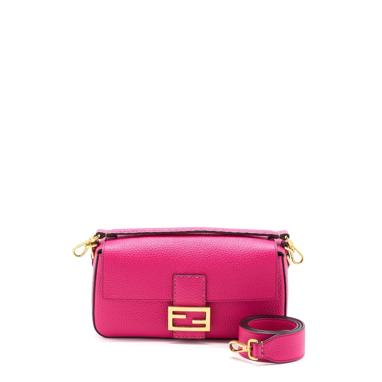Fendi Baguette Purse Calfskin Pink