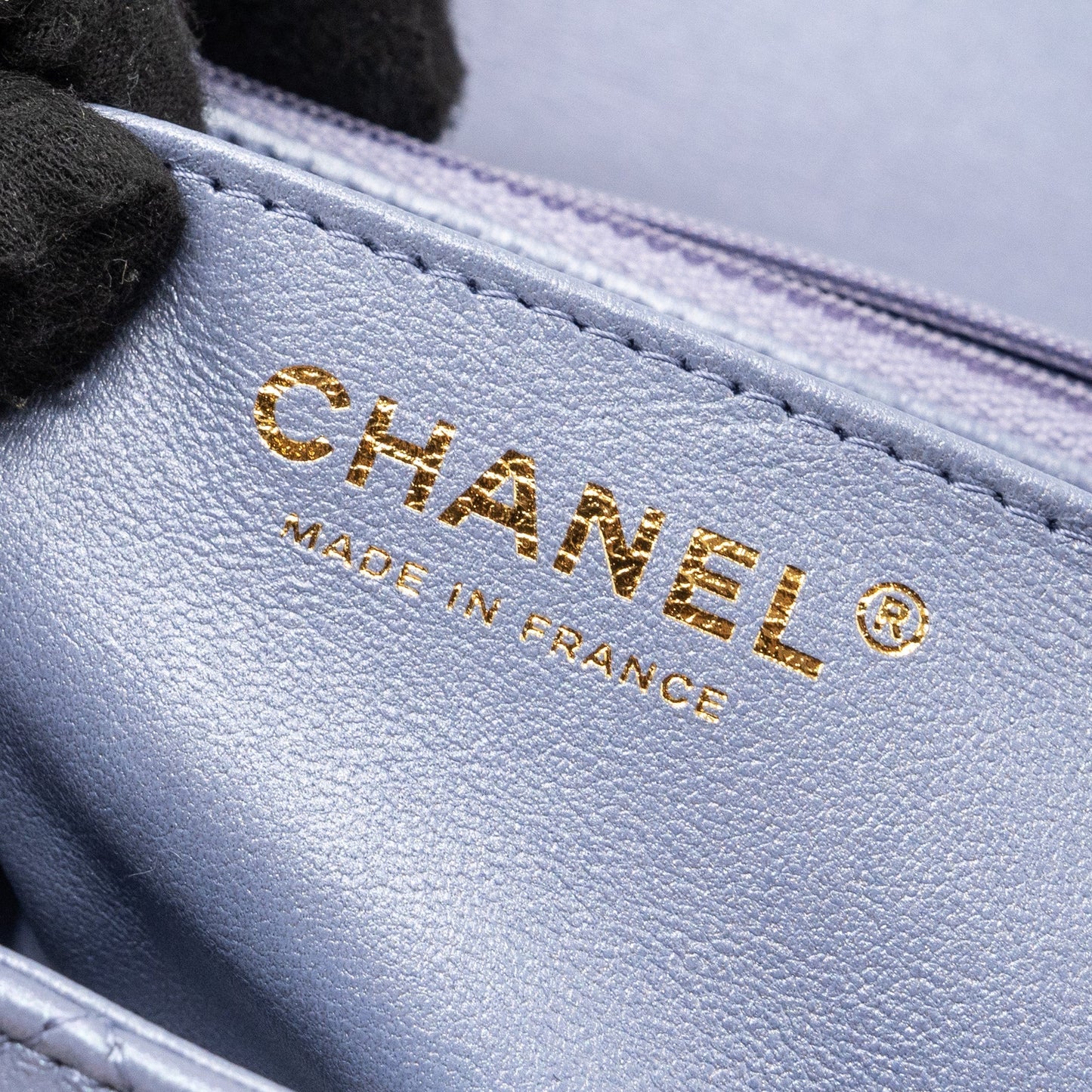 Chanel classic mini rectangular flap bag lambskin iridescent light purple L (microchip)