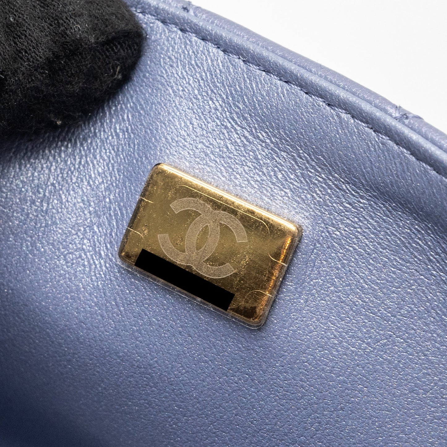 Chanel classic mini rectangular flap bag lambskin iridescent light purple L (microchip)
