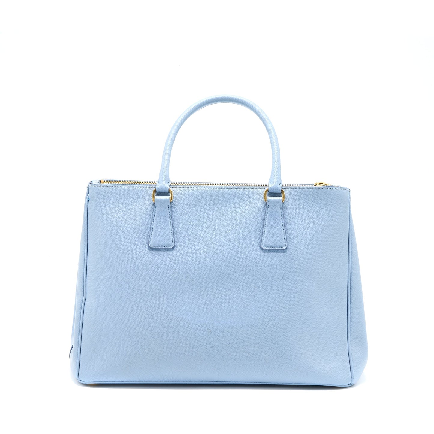 Prada Saffiano Tote Purse Light Blue
