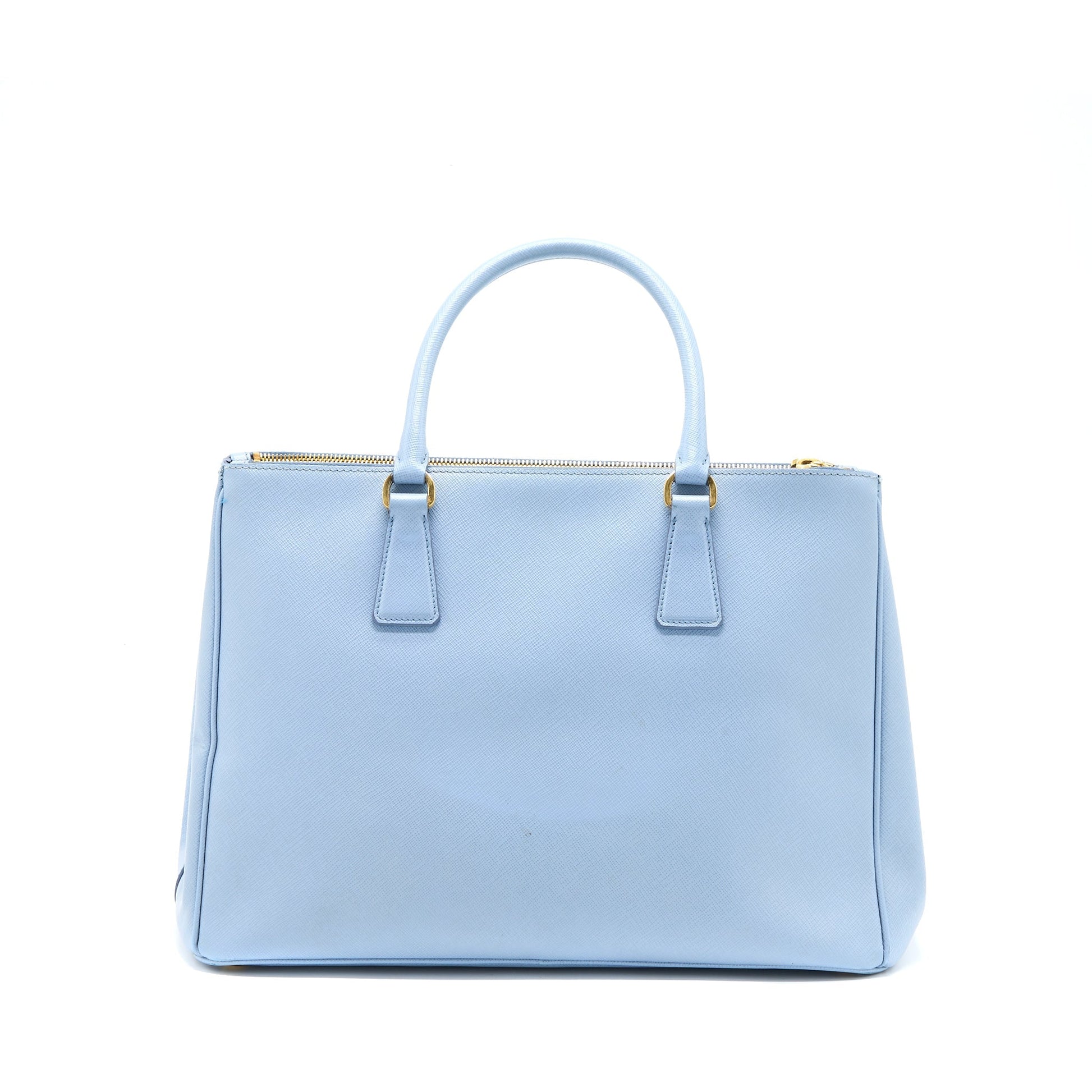 Prada Saffiano Tote Purse Light Blue