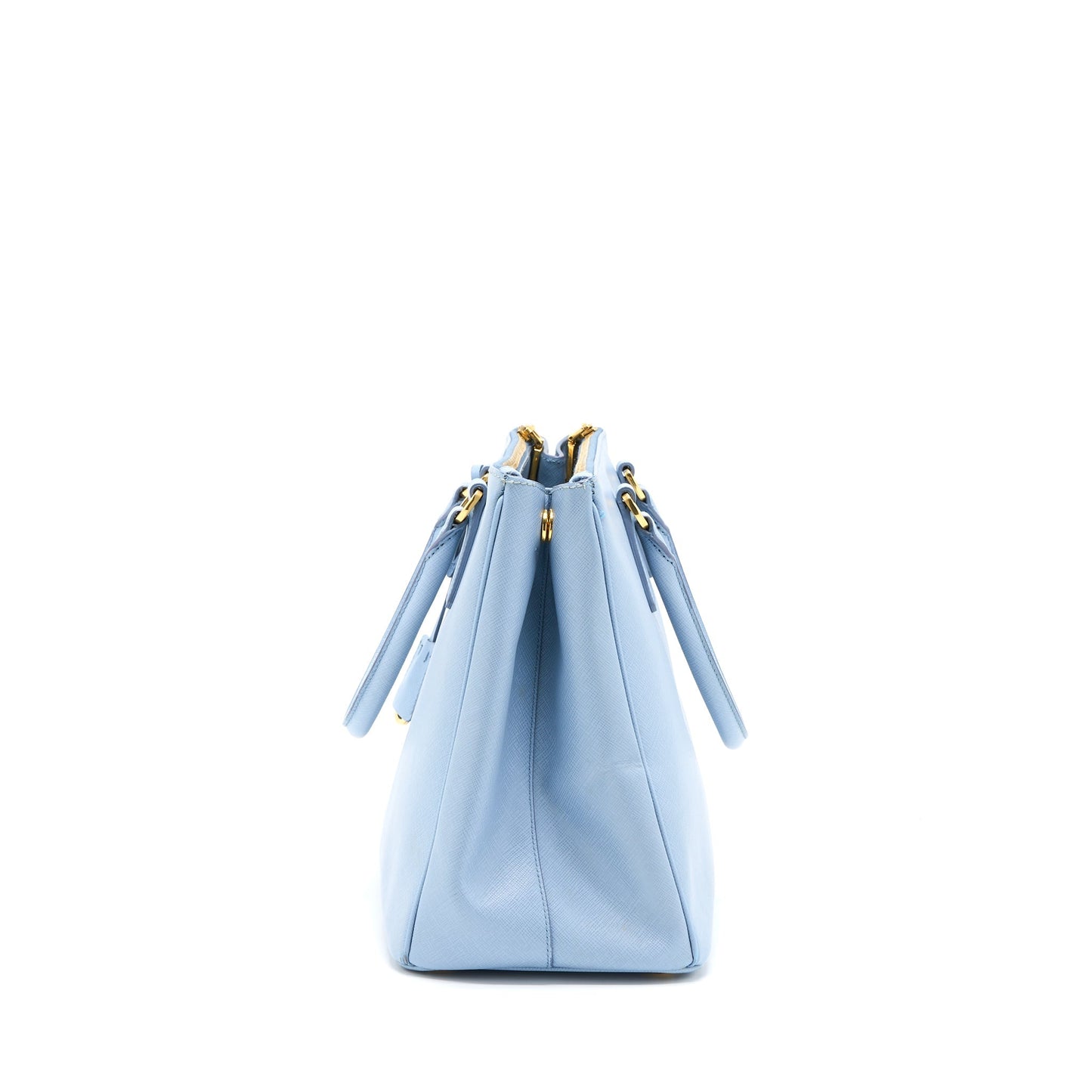 Prada Saffiano Tote Purse Light Blue