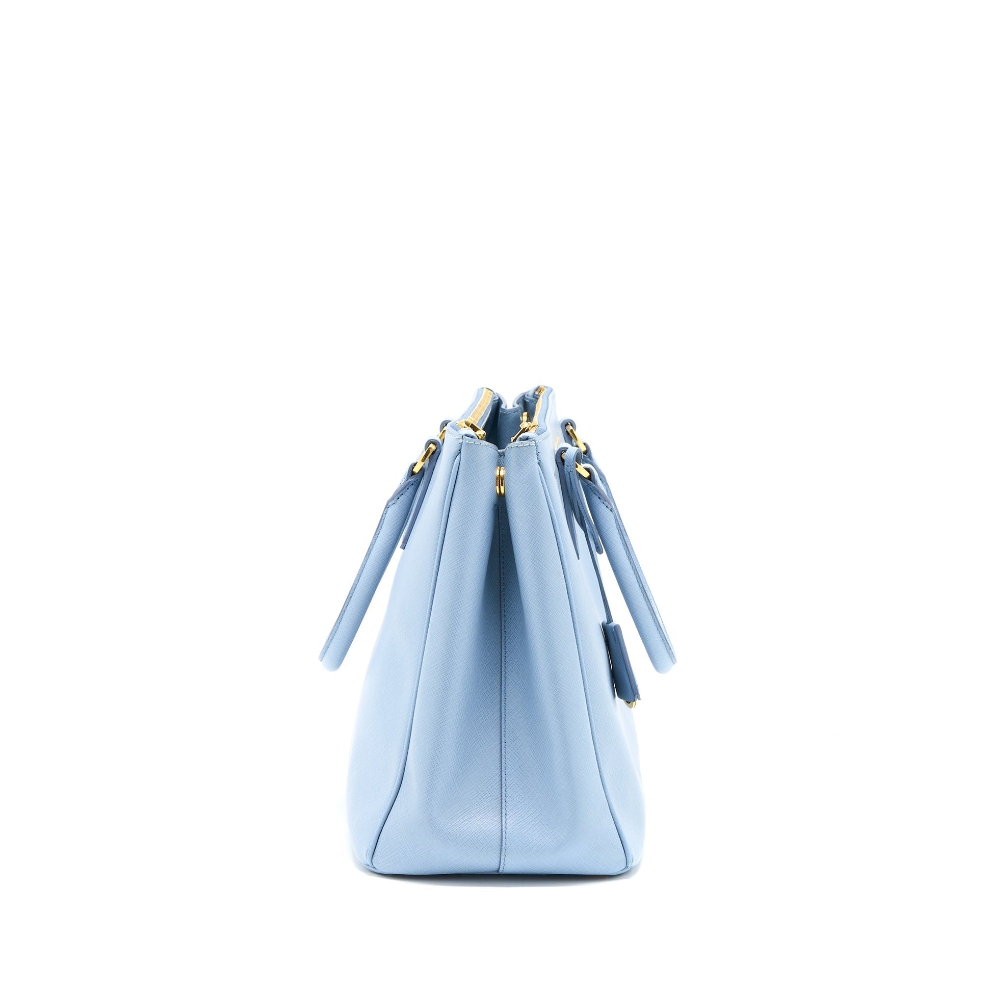 Prada Saffiano Tote Purse Light Blue