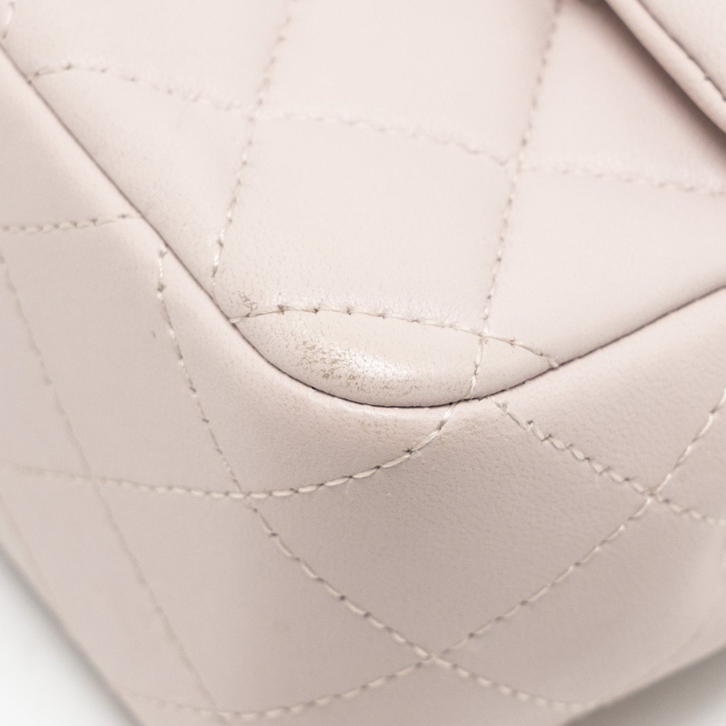 Chanel Mini Rectangular Flap Bag Lambskin Light Pink  (Microchip)