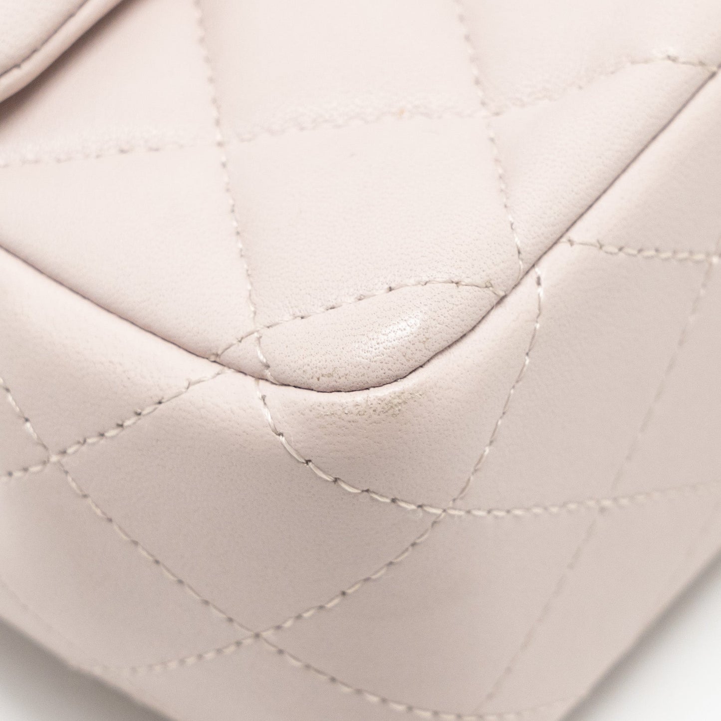 Chanel Mini Rectangular Flap Bag Lambskin Light Pink  (Microchip)