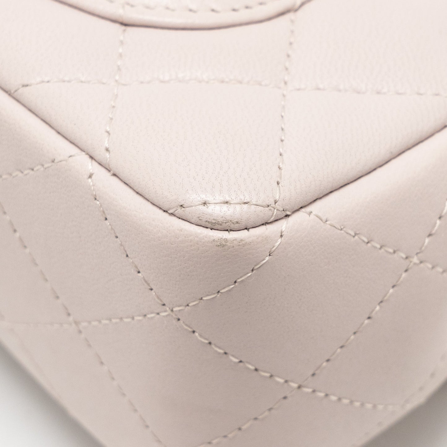 Chanel Mini Rectangular Flap Bag Lambskin Light Pink  (Microchip)