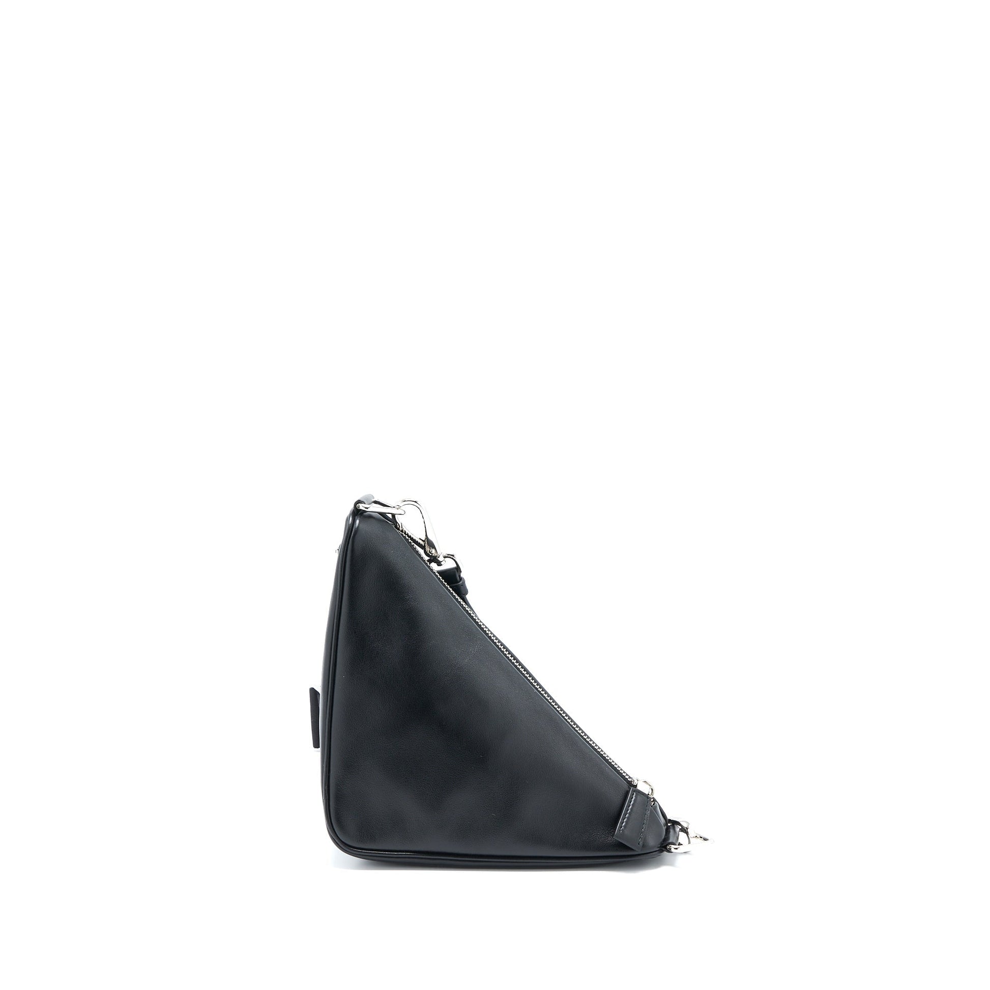 Prada Triangle Mini Purse Leather Black