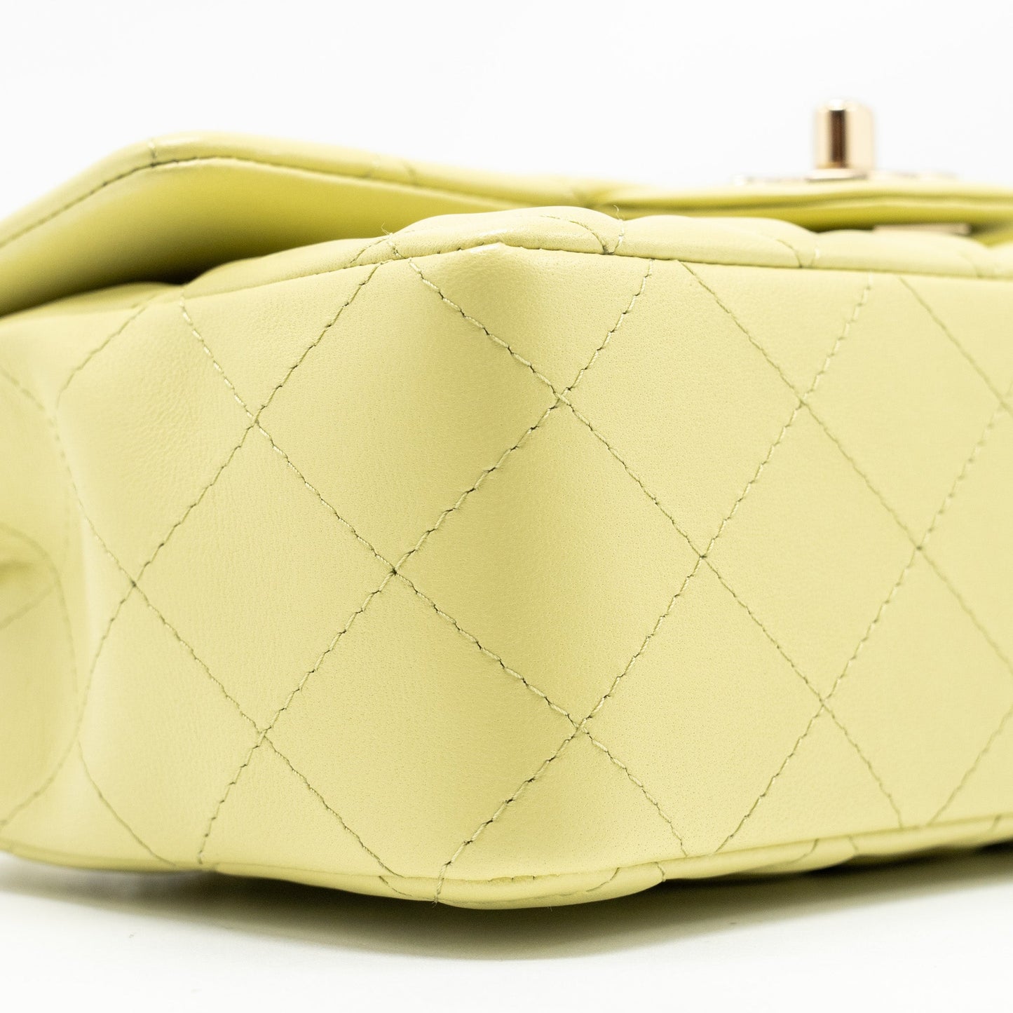 Chanel Mini Rectangular Flap Bag Lambskin Pistachio L (Microchip)