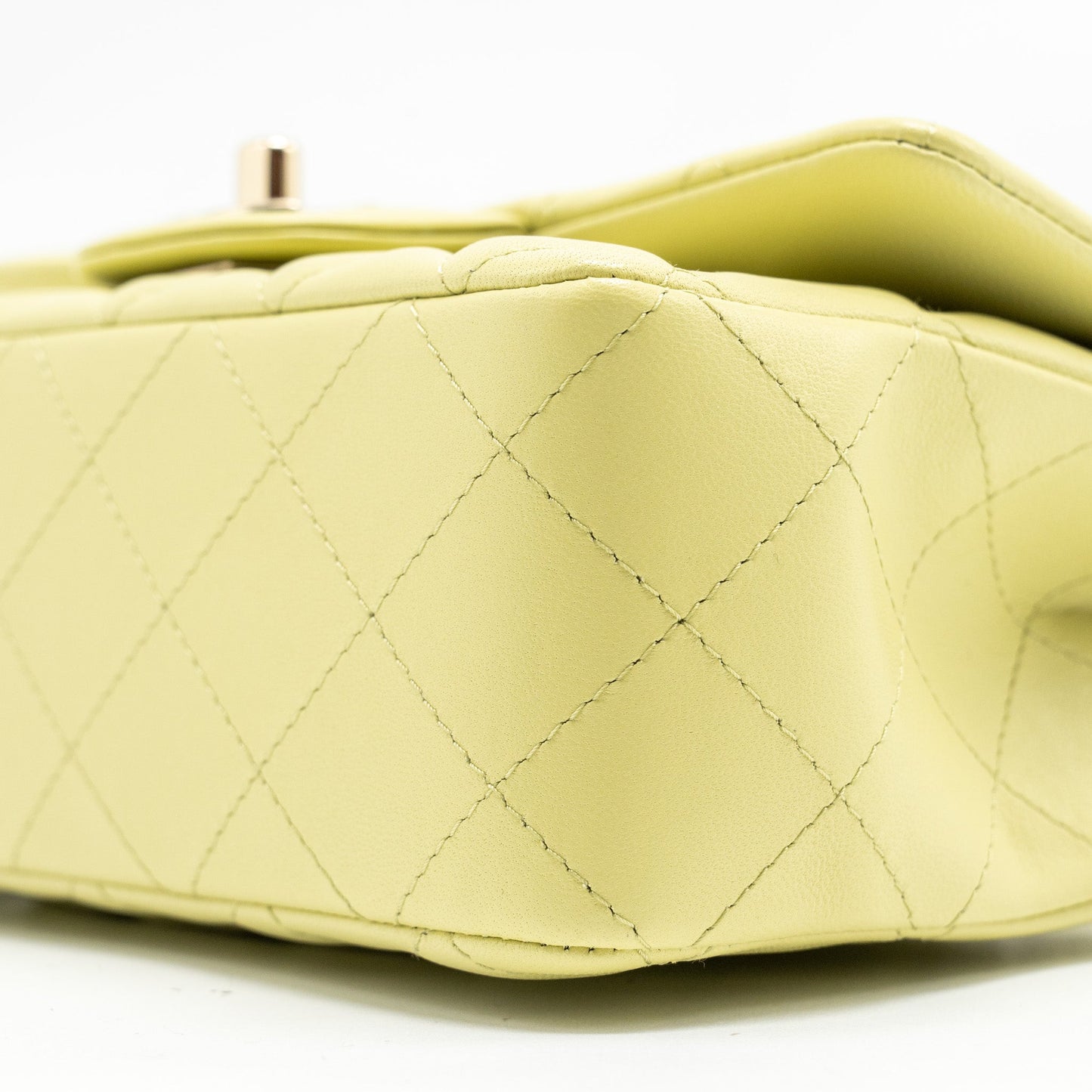 Chanel Mini Rectangular Flap Bag Lambskin Pistachio L (Microchip)