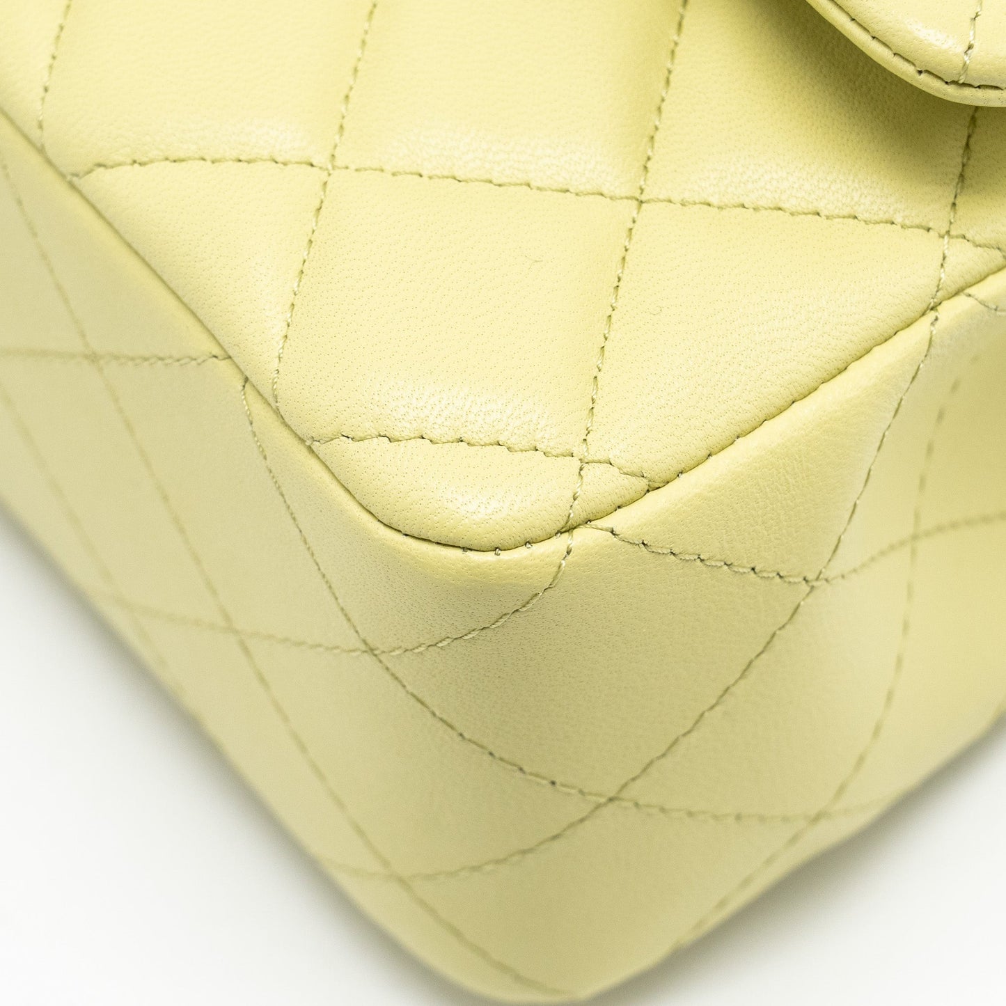 Chanel Mini Rectangular Flap Bag Lambskin Pistachio L (Microchip)