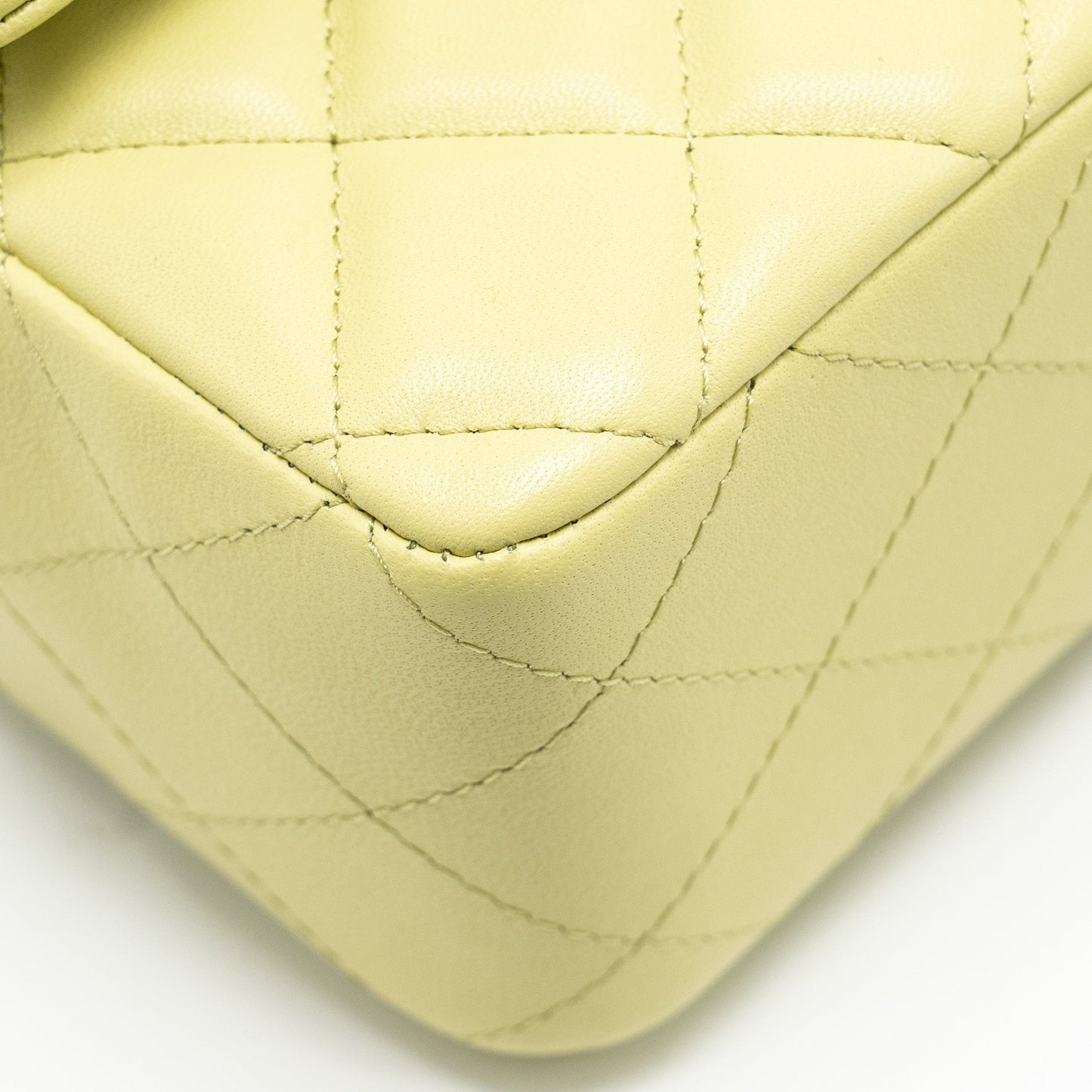 Chanel Mini Rectangular Flap Bag Lambskin Pistachio L (Microchip)