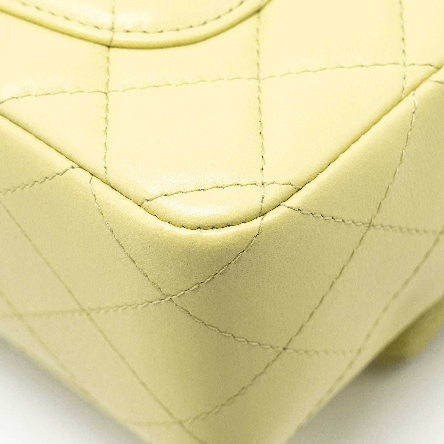 Chanel Mini Rectangular Flap Bag Lambskin Pistachio L (Microchip)