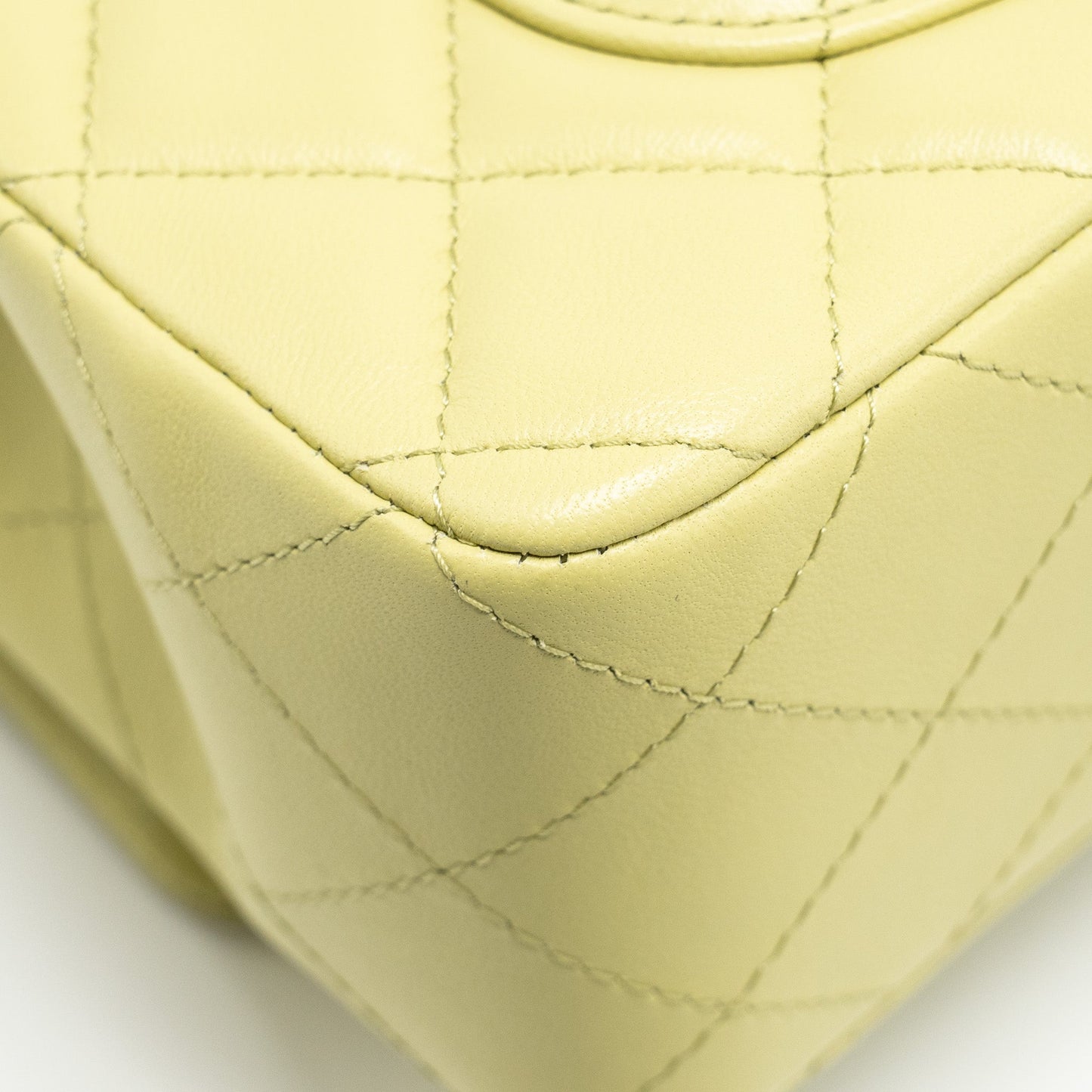 Chanel Mini Rectangular Flap Bag Lambskin Pistachio L (Microchip)