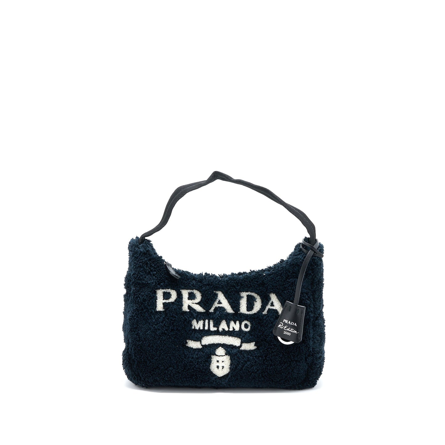 Prada Re-edition 2000 Terry Mini Purse Black/White