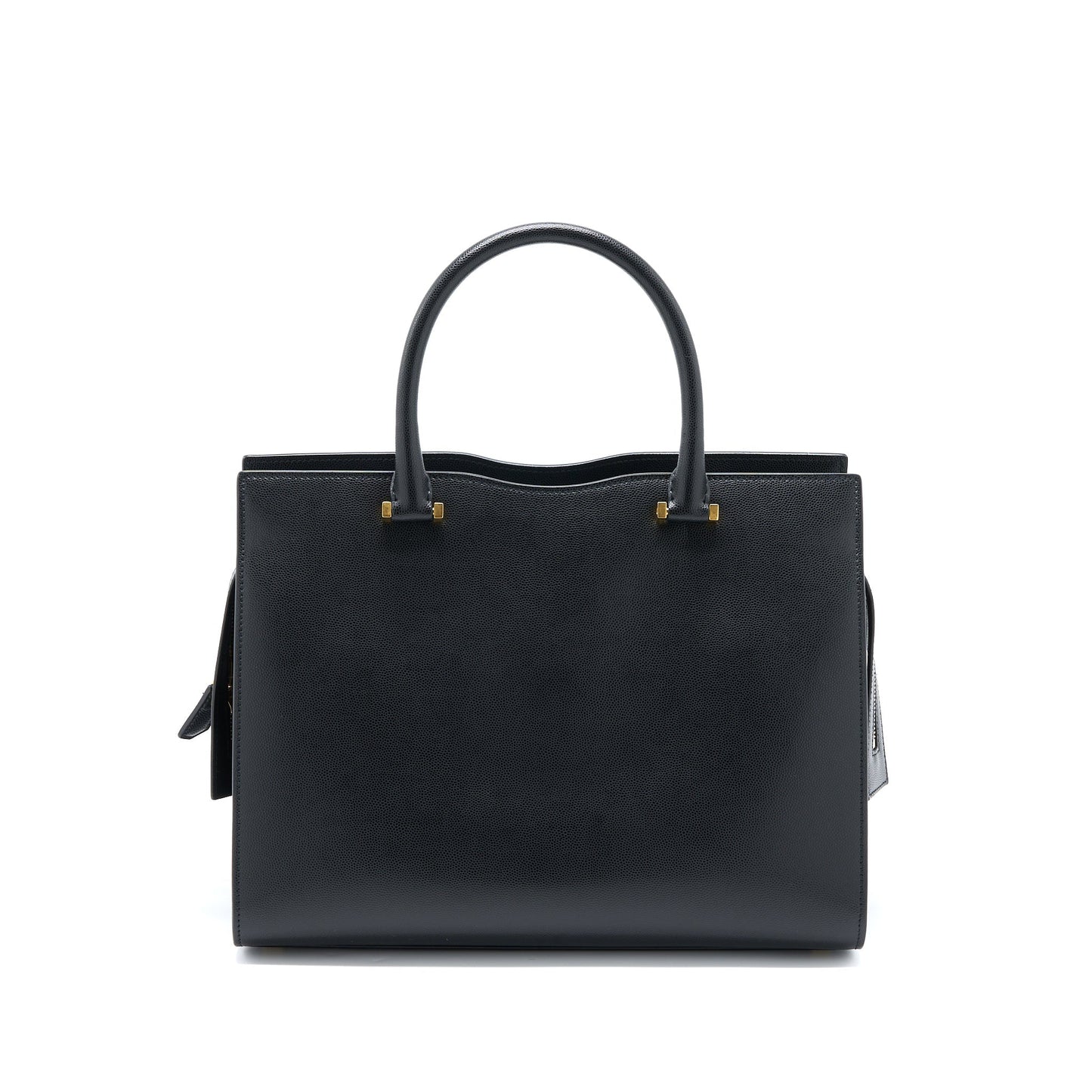 Saint Laurent/ Medium Uptown Tote Purse Calfskin Black