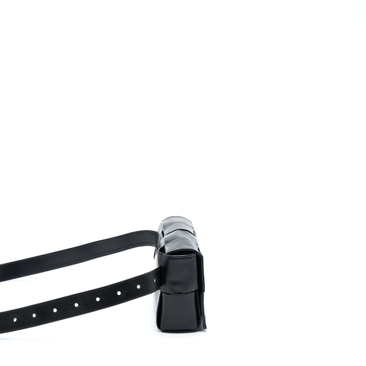 Bottega Veneta Cassette Belt Purse Calfskin Black