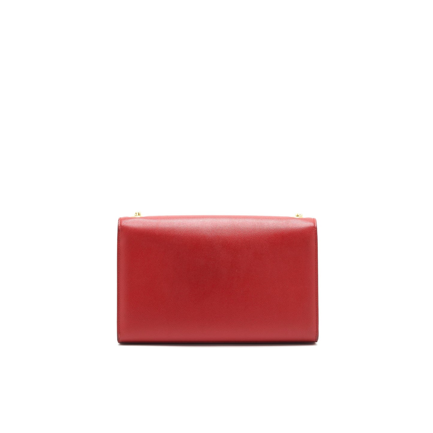Saint Laurent / Grained Calfskin Medium Kate Purse Red