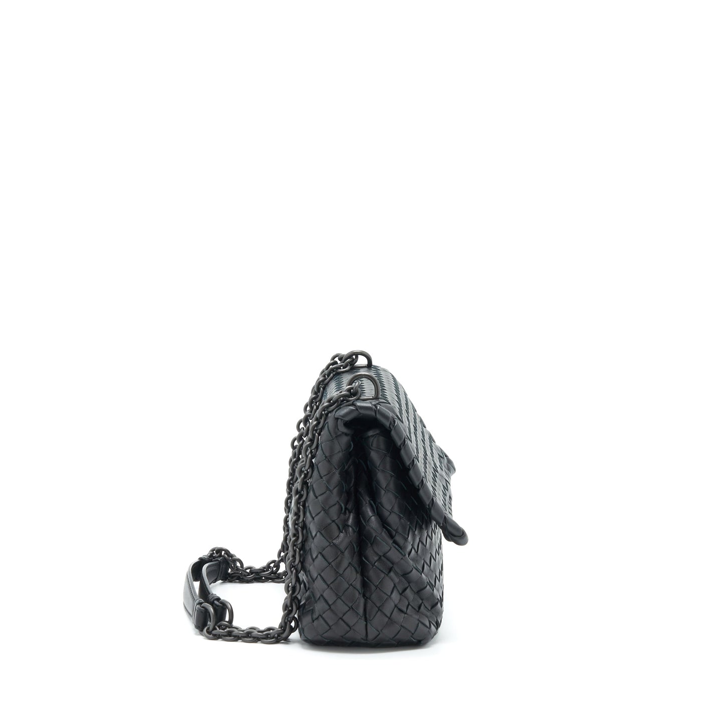 Bottega Veneta Olympia Purse Black With Black Hardware