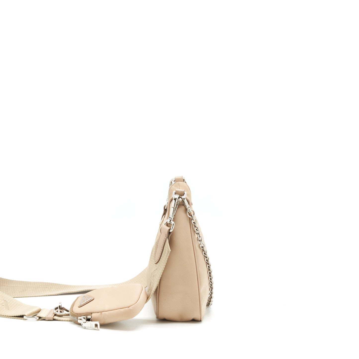 Prada 2005 Re-edition Nylon Purse Light Beige