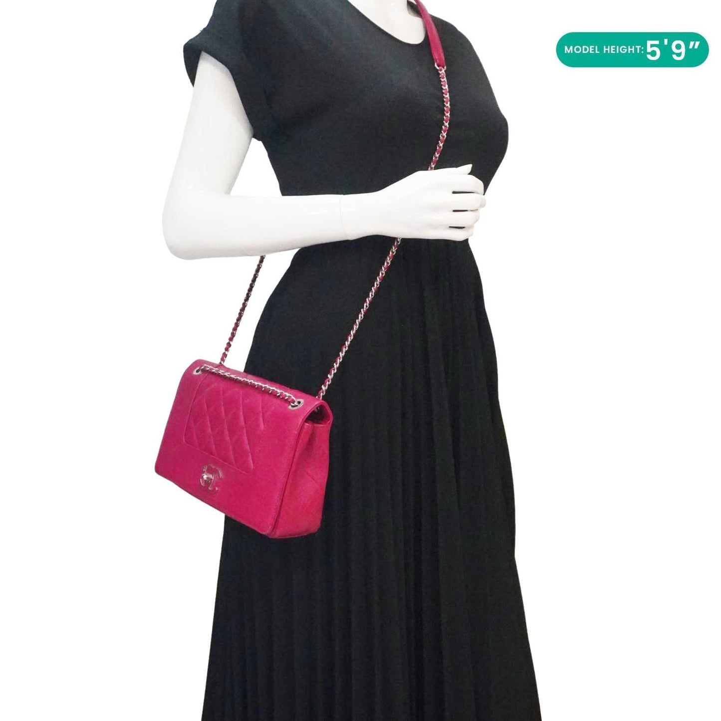 Chanel Mademoiselle Flap Sheepskin Leather Crossbody Bag Pink