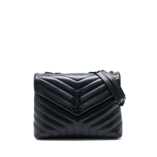 Saint Laurent / Medium LouLou Mini Purse Calfskin Black with Black Hardware