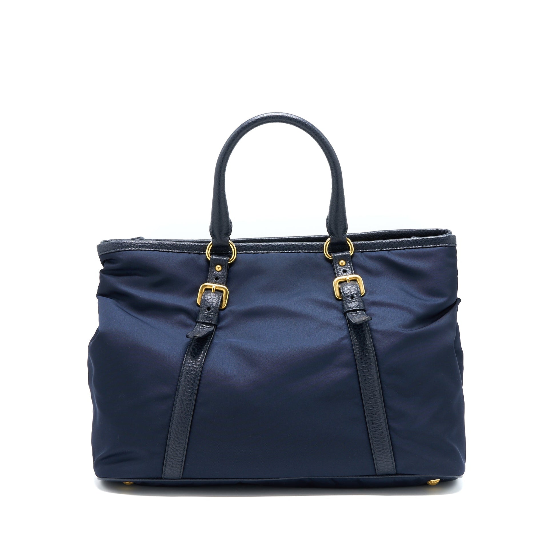 Prada Tessuto Tote Purse Nylon Dark Blue